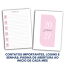 Kit 3 Unid. Miolo Agendamento Rosa 1DPP
