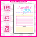 Miolo Impresso Agenda Candy 1DPP 2026 | Tamanho A5 | Papel 75gr