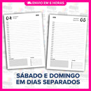 Miolo Impresso Agenda Preta 1DPP 2026 | Tamanho A5 | Papel 90gr