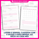 Miolo Impresso Agenda BP Rosa 1DPP 2026 | Tamanho A5 | Papel 90gr