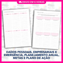 Miolo Impresso Agenda BP Rosa 1DPP 2026 | Tamanho A5 | Papel 90gr
