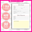 Miolo Impresso Agendamento Procedimento Colorido 1DPP 2026 | Tamanho A5 | Papel 90gr